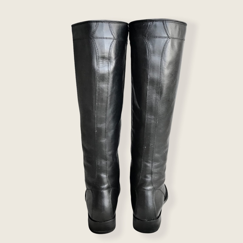 Frye Melissa Tall Black Genuine Leather LaceUp Knee High Vintage Equestrian Boot - Picture 11 of 15